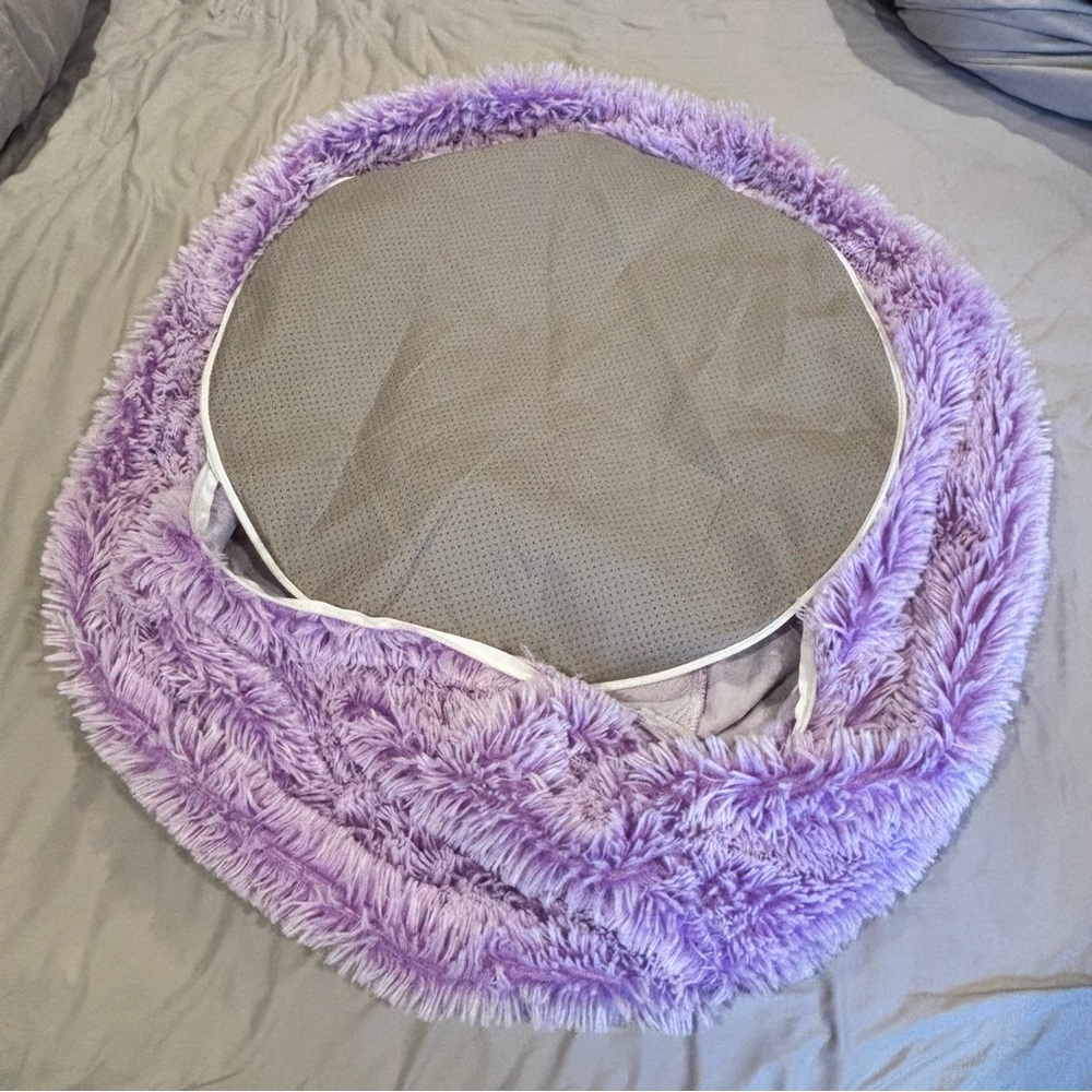 Fuzzy Purple Bean Bag Cover - Picture 2 of 4